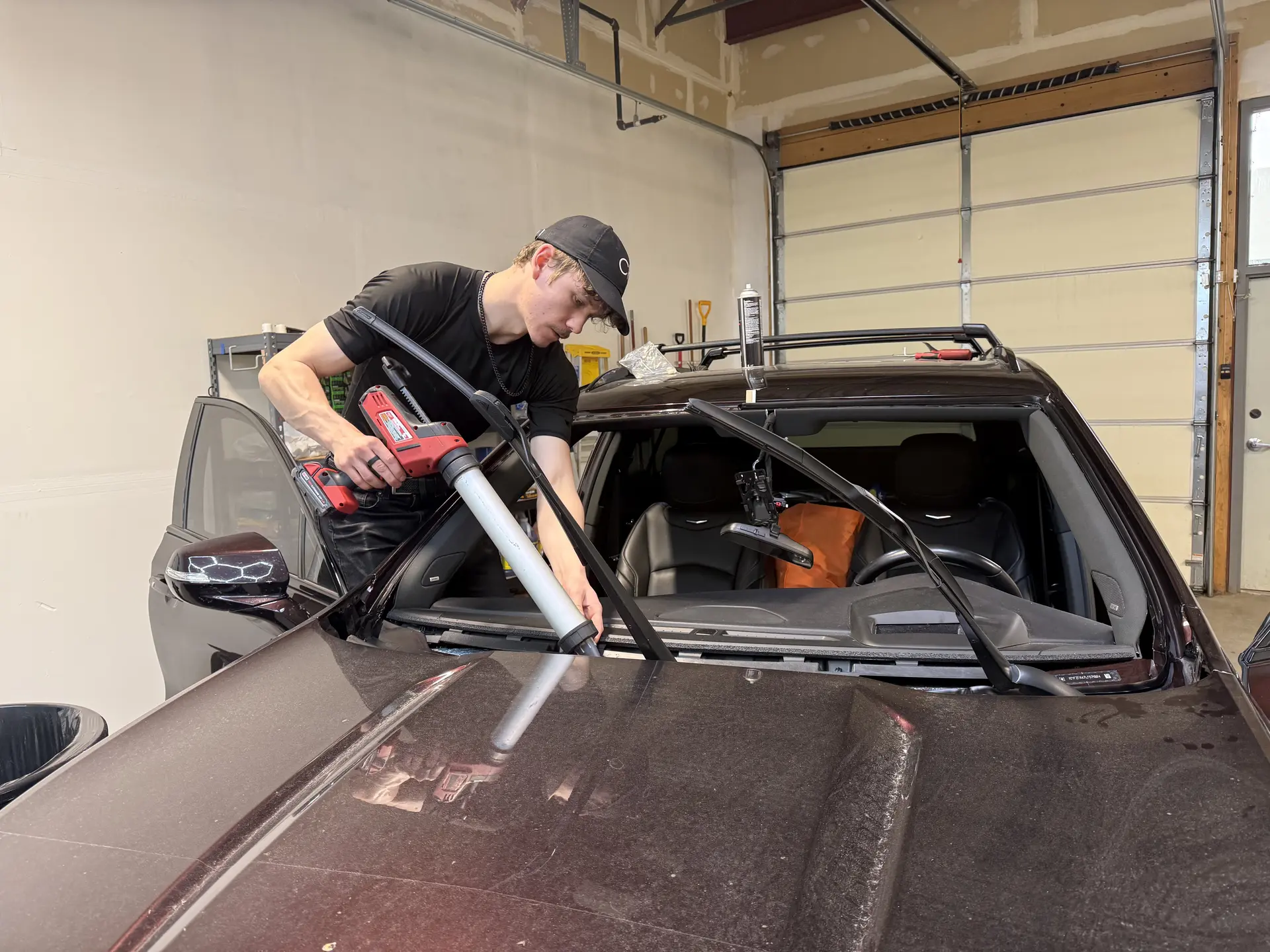 Windshield camera calibration target board in Aspen, CO