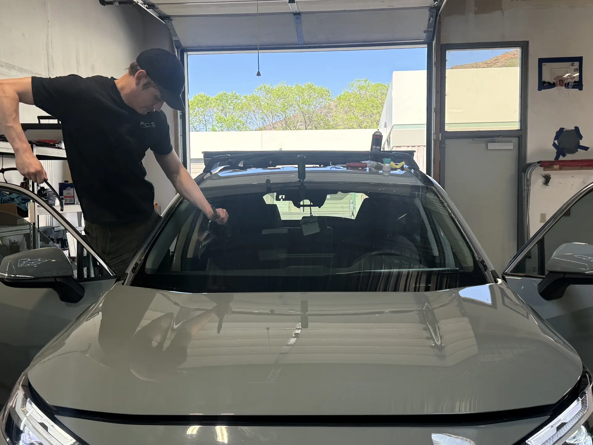 Finished windshield replacement and cleanup in Silt, CO